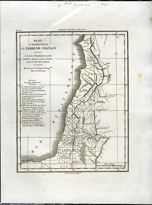 Image du vendeur pour Plan et Distribution de la Terre de Chanaan [Map of the Land of Canaan] mis en vente par Pazzo Books