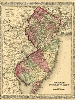 Map of New Jersey [from johnson's new illustrated family atlas]