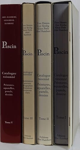 Seller image for Pascin catalogue raisonn. Peintures, aquarelles, pastels et dessins. 5 Bnde. Paris 1984-1993. 4to. 1500 Seiten. Mit 4000 Abbildungen, davon 400 farbig. Orig.-Leinenbnde mit Schutzumschlag in Schuber. for sale by Antiquariat Schmidt & Gnther