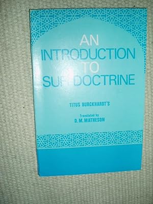 Seller image for An Introduction to Sufi Doctrine for sale by Expatriate Bookshop of Denmark