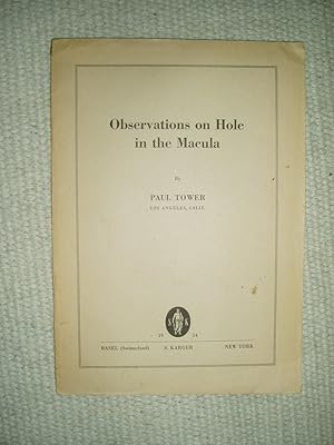 Imagen del vendedor de Observations on Hole in the Macula a la venta por Expatriate Bookshop of Denmark