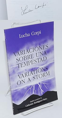 Imagen del vendedor de Variaciones sobre una tempestad/variations on a storm [SIGNED] a la venta por Bolerium Books Inc.