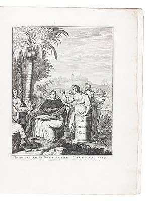 Bild des Verkufers fr Nieuwe reizen naar de Franse eilanden van America. Amsterdam, Balthasar Lakeman, 1725. 4 volumes bound as 2. 4to. With 2 engraved frontispieces, 11 folding engraved maps and plans, and 83 full-page plates. Contemporary polished half calf. zum Verkauf von Antiquariaat FORUM BV