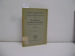 Image du vendeur pour Das Klima des nrdlichen Wrttemberg. Ein Beitrag zur Klimatologie von Wrttemberg mis en vente par Zellibooks. Zentrallager Delbrck