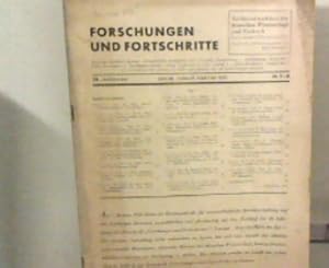 Bild des Verkufers fr Forschungen und Fortschritte. 21. Jahrg., Nr. 1-6., Januar-Februar 1945. Nachrichtenblatt der Deutschen Wissenschaft und Technik. zum Verkauf von Zellibooks. Zentrallager Delbrck