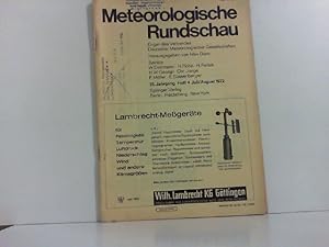 Bild des Verkufers fr Meteorologische Rundschau. Organ des Verbandes Deutscher Meteorologischen Gesellschaften. 25. Jahrgang, Heft 4. Juli/August 1972. zum Verkauf von Zellibooks. Zentrallager Delbrck