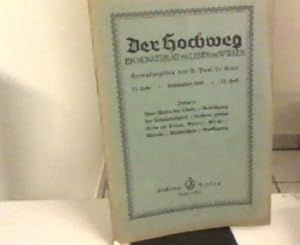 Imagen del vendedor de Der Hochweg. Ein Monatsblatt fr Leben und Wirken. 17. Jahr, 12. Heft, September 1930. a la venta por Zellibooks. Zentrallager Delbrck