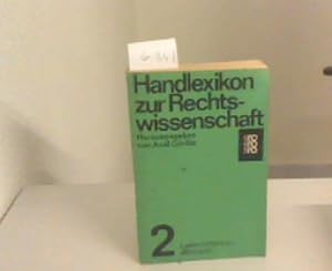 Imagen del vendedor de Handlexikon zur Rechtswissenschaft Band 2. Laienrichtertum Zivilrecht TB 6180 a la venta por Zellibooks. Zentrallager Delbrck