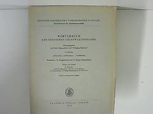 Bild des Verkufers fr Wrterbuch der deutschen Gegenwartssprache. 4. Lieferung, aufruch(s)-, Aufbruch(s)- Ausfhrung. zum Verkauf von Zellibooks. Zentrallager Delbrck