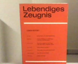 Bild des Verkufers fr Lebendiges Zeugnis. 36. Jahrg., Heft 2.-Mai 1981. Leben Wofr?. Eine Schriftenreihe der Akademischen Bonifatius-Einigung im Bonifatiuswerk der deutschen Katholiken. zum Verkauf von Zellibooks. Zentrallager Delbrck