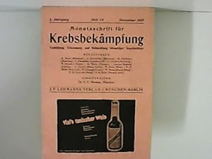 Monatsschrift für Krebsbekämpfung 5. Jhrg. Heft 12.-1937