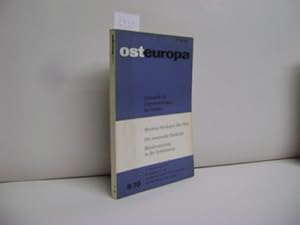 Osteuropa. Zeitschrift für Gegenwartsfragen des Ostens. 20. Jahrgang. Heft 8. August 1970