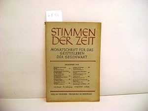 Seller image for Stimmen der Zeit - Monatschrift fr das Geistesleben der Gegenwart. 74. Jg., Band 143., 3. Heft, 1948/1949 for sale by Zellibooks. Zentrallager Delbrck