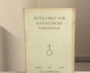 Bild des Verkufers fr Zeitschrift fr katholische Theologie. 70. Band, 3. Heft 1948. zum Verkauf von Zellibooks. Zentrallager Delbrck