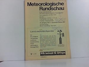 Bild des Verkufers fr Meteorologische Rundschau Organ des Verbandes Deutscher Meteorologischen Gesellschaften. 24. Jahrgang, Heft 5. September/Oktober 1971. zum Verkauf von Zellibooks. Zentrallager Delbrck