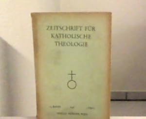 Seller image for Zeitschrift fr katholische Theologie. 70. Band, 1. Heft 1948 for sale by Zellibooks. Zentrallager Delbrck