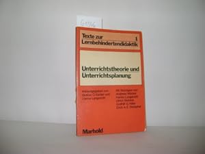 Bild des Verkufers fr Texte zur Lernbehindertendidaktik 1: Unterrichtstheorie und Unterrichtsplanung zum Verkauf von Zellibooks. Zentrallager Delbrck