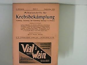 Monatsschrift für Krebsbekämpfung 3. Jhrg. Heft 9.-1935