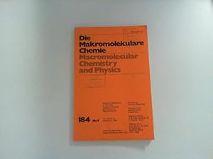 Bild des Verkufers fr Die Makromolekulare Chemie/ Macromolecular Chemistry and Physics 184, No. 9. zum Verkauf von Zellibooks. Zentrallager Delbrck