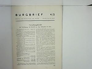 Seller image for Burgbrief Burg Rothenfels am Main 4/5 - Jan./Febr. 1934 for sale by Zellibooks. Zentrallager Delbrck
