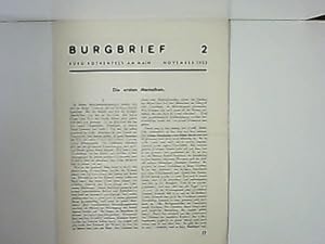 Seller image for Burgbrief Burg Rothenfels am Main November 1933 for sale by Zellibooks. Zentrallager Delbrck