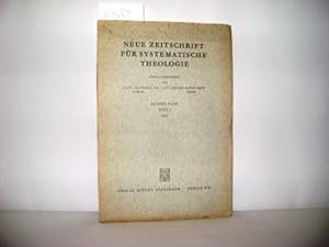 Image du vendeur pour Neue Zeitschrift fr systematische Theologie 1. Bd., Heft 1. mis en vente par Zellibooks. Zentrallager Delbrck
