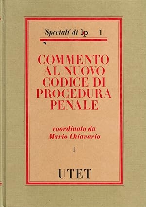 Bild des Verkufers fr Commento al Nuovo Codice di Procedura Penale. 1 zum Verkauf von Libro Co. Italia Srl