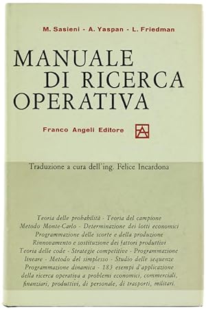 MANUALE DI RICERCA OPERATIVA.: