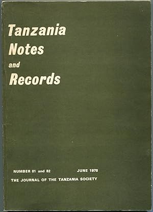 Bild des Verkufers fr Tanzania Notes and Records, Number 81 and 82 (June 1978) zum Verkauf von The Green Arcade