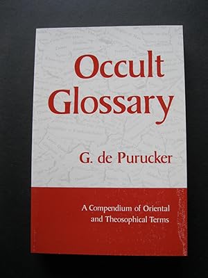 Bild des Verkufers fr OCCULT GLOSSARY zum Verkauf von The Book Scot