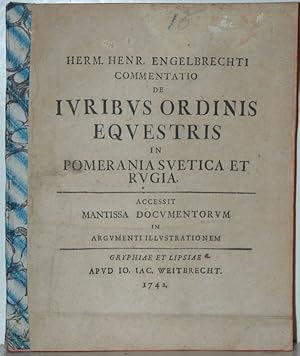 Juribus Ordinis Equestris in Pomerania Suethica et Rugia