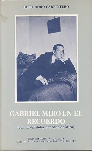 Imagen del vendedor de GABRIEL MIR EN EL RECUERDO a la venta por Librera Vobiscum