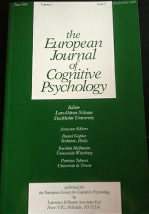 Seller image for THE EUROPEAN JOURNAL OF COGNITIVE PSYCHOLOGY. VOLUME 7 ISSUE 2. JUNE 1995. for sale by Libreria Lopez de Araujo
