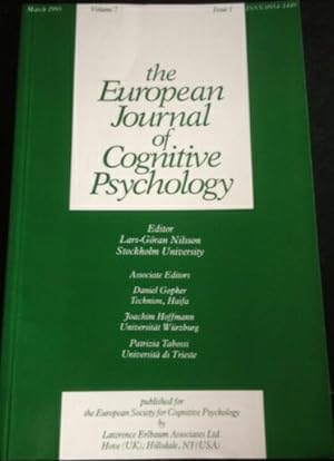 Seller image for THE EUROPEAN JOURNAL OF COGNITIVE PSYCHOLOGY. VOLUME 7 ISSUE 1. MARCH 1995. for sale by Libreria Lopez de Araujo