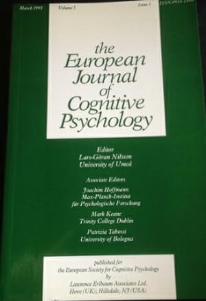 Seller image for THE EUROPEAN JOURNAL OF COGNITIVE PSYCHOLOGY. VOLUME 5 ISSUE 1. MARCH 1993. for sale by Libreria Lopez de Araujo