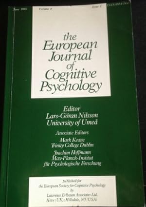 Seller image for THE EUROPEAN JOURNAL OF COGNITIVE PSYCHOLOGY. VOLUME 4 ISSUE 2. JUNE 1992. for sale by Libreria Lopez de Araujo