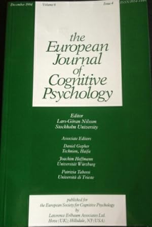 Seller image for THE EUROPEAN JOURNAL OF COGNITIVE PSYCHOLOGY. VOLUME 6 ISSUE 4. DECEMBER 1994. for sale by Libreria Lopez de Araujo