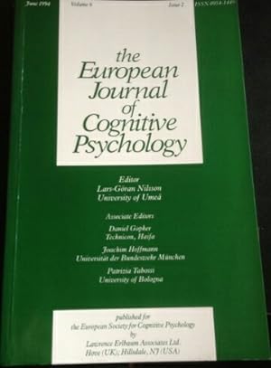 Seller image for THE EUROPEAN JOURNAL OF COGNITIVE PSYCHOLOGY. VOLUME 6 ISSUE 2. JUNE 1994. for sale by Libreria Lopez de Araujo