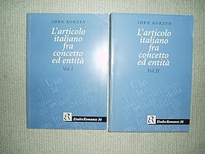 Seller image for L'articolo italiano fra concetto ed entit : uno studio semantico-sintattico sugli articoli e sui sintagmi nominali italiani.,., for sale by Expatriate Bookshop of Denmark