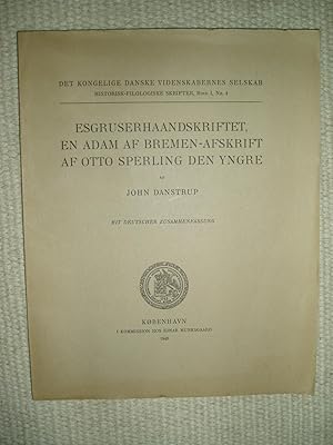 Esgruserhaandskriftet, en Adam af Bremen-afskrift af Otto Sperling den yngre