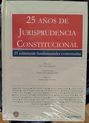 Imagen del vendedor de 25 aos de jurisprudencia constitucional. 25 sentencias fundamentales comentadas a la venta por Librera Ofisierra