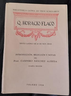 Imagen del vendedor de Q. Horacio Flaco. Texto latino de 65 de sus odas a la venta por Librera Ofisierra