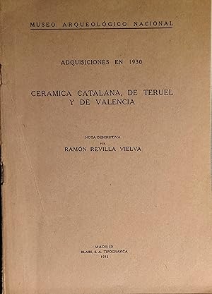 Bild des Verkufers fr CERMICA CATALANA, DE TERUEL Y DE VALENCIA zum Verkauf von Ziggurat Libros