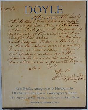 Doyle New York: Rare Books, Autographs & Photographs; Old Master, Modern & Contemporary Prints, N...