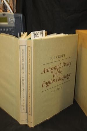 Imagen del vendedor de Autography Poetry in the English Language a la venta por Princeton Antiques Bookshop