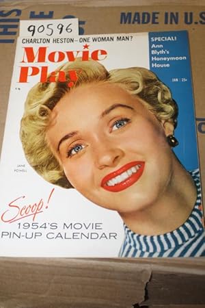 Image du vendeur pour Movie Play Magazine, Jan. 1954 Vol. 8, No. 1 Jane Powell cover; Charlton Heston - One Woman Man?; Ann Blyth's mis en vente par Princeton Antiques Bookshop