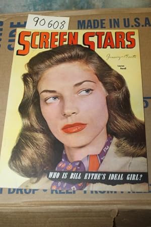 Image du vendeur pour Screen StarsJanuary 1946 Lauren Bacall BIll Eythe Marie McDonald June Haver Frank SInatrapg Margaret O'Brien Lucille Ball Cober mis en vente par Princeton Antiques Bookshop