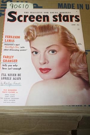 Image du vendeur pour Screen Stars June 1952 Lana Turner Fernando Lamas Farley Grander Marilyn Monroe Errol Flynn Tony Curits Stewart Granger Mitzi mis en vente par Princeton Antiques Bookshop