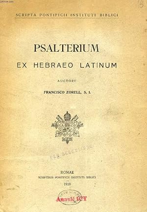 Imagen del vendedor de PSALTERIUM EX HEBRAEO LATINUM a la venta por Le-Livre