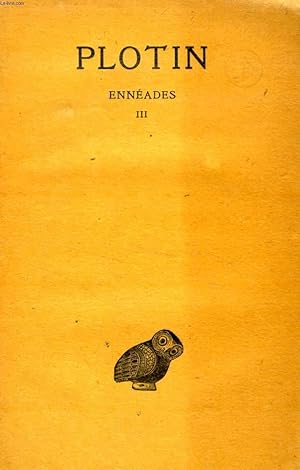 Seller image for ENNEADES, TOME III for sale by Le-Livre